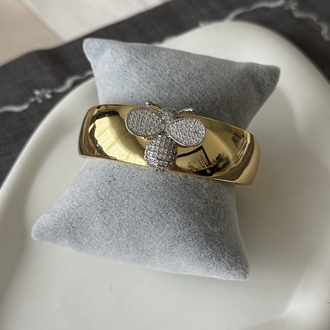 Taşlı arı gold kelepçe bileklik