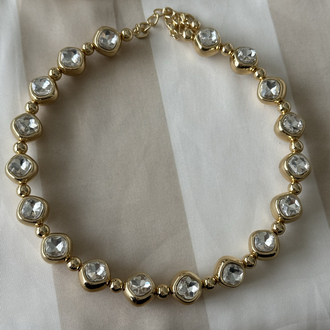 Işıl ışıl choker gold kolye