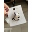 Taşlı panda broş