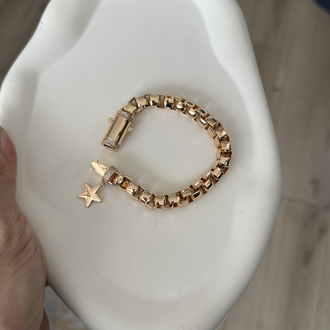 Kalın kafes zincir gold bileklik