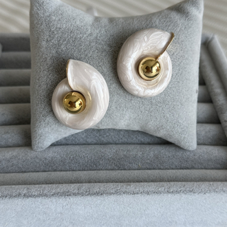 Mng model salyangoz gold küpe