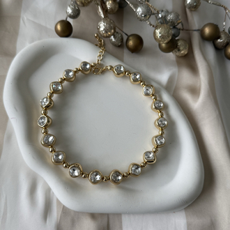 Işıl ışıl choker gold kolye