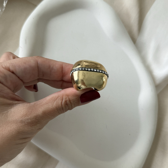 Maxi parlak gold yüzük