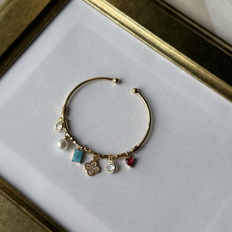 Opal ve renkli taşlı şans bilekliği