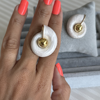 Mng model salyangoz gold küpe