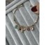 Gold arı taşlı ve renkli charm şans bilekliği