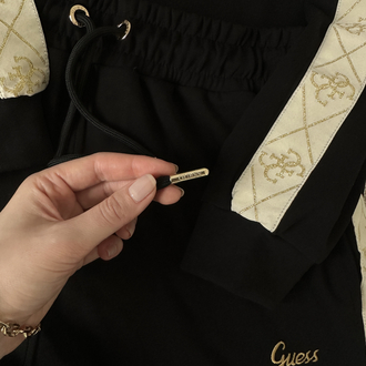 Guess Modal Şeritli Eşofman Takımı Siyah 