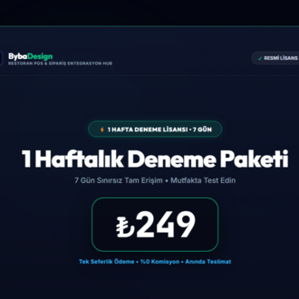 1 Haftalık POS Lisansı (Deneme Paketi)