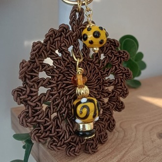 Mavi Murano Cam Çanta Charm 
