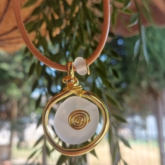 Işık Çakra White Soft Murano Kolye