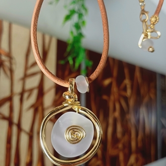 Işık Çakra White Soft Murano Kolye