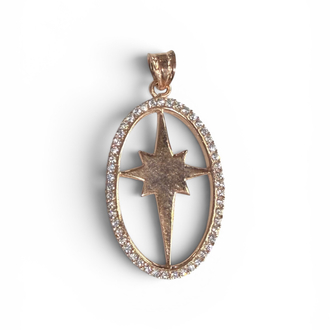 Rose Gold Renkli Kutup Yıldızı Kolye Ucu