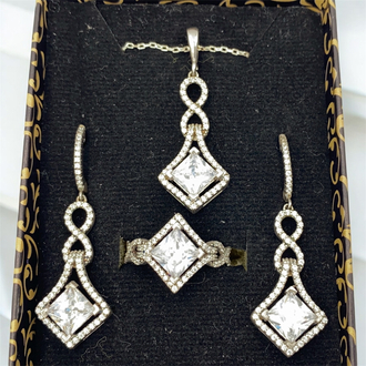 Lüks Taşlı 3´lü Set