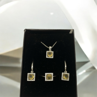Şık Taşlı 3´lü Set