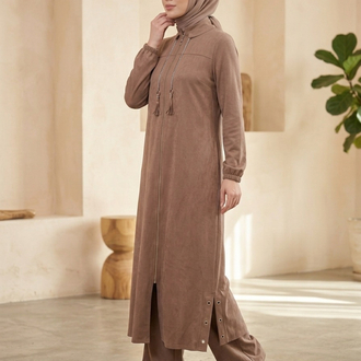 Uzun Tunik Takım Moka / 56226