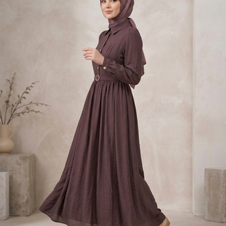 Pamuklu Elbise Mürdüm /63126
