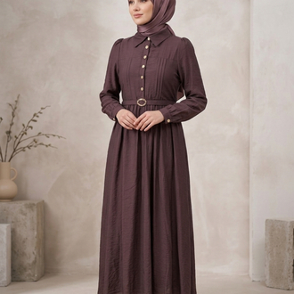 Pamuklu Elbise Mürdüm /63126