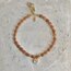 WHITE AND ORANGE KOLYE 