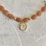 WHITE AND ORANGE KOLYE 
