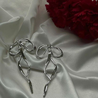 Fiyonklu küpe silver