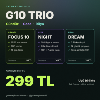 G10 TRIO | Focus 10 + NIGHT + DREAM · Gündüz, Gece, Rüya