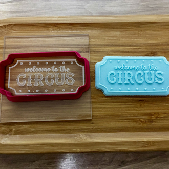 26564 circus yazılı pleksi ve kesicisi set kurabiye kalıbı