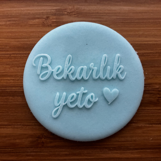 Bekarlık yeto yazılı pleksi kabartma plakası