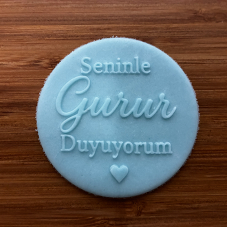 26461 Seninle gurur duyuyorum yazılı plakası