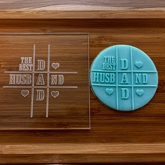 26567 The best Dad Husband yazılı pleksi kabartma plakası