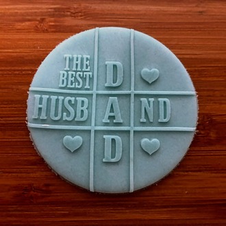 26567 The best Dad Husband yazılı pleksi kabartma plakası