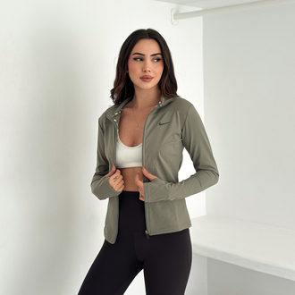 Nike Nubuk Kumaş Eşofman Üstü Haki - 4933