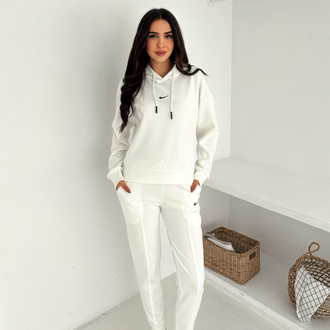 Nike Kapüşonlu Eşofman Üstü Ekru - 4580