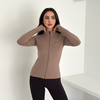 Nike Nubuk Kumaş Eşofman Üstü Sütlü Kahve- 4933