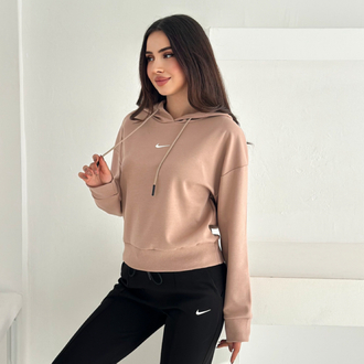 Nike Kapüşonlu Eşofman Üstü Sütlü Kahve - 4580