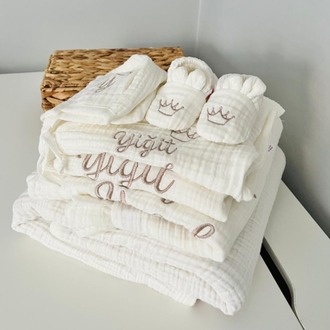 7 Parça Müslin Set