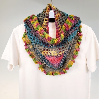 MULTI COLOR CROCHET NECK GAITER-MESY
