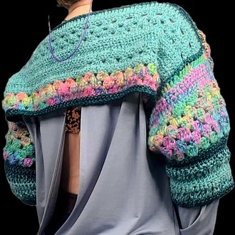 MULTI COLOR CROCHET SWEATER-SANDY