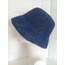 CROCHET RAFFIA BUCKET HAT -MARINE