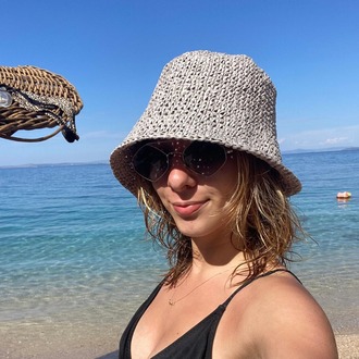 Gray Crochet Bucket Hat