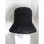 CROCHET RAFFIA BUCKET HAT -BLACK