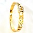 KB20220003-Gold Taşlı Replika Chanel İnce Kelepçe Çelik Bileklik
