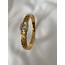 KB20220003-Gold Taşlı Replika Chanel İnce Kelepçe Çelik Bileklik
