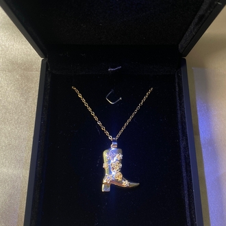 Çelik Kovboy Kolye Gold