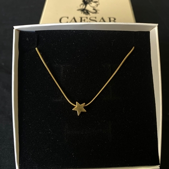 Çelik Mini Gold Yıldız Kolye