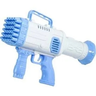 Pilli Roket Atar Köpük Tabancası 32 Delikli Bazooka Bubble Machine 