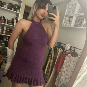 Pattern (fırfırlı halter yaka elbise) s ve m bedene uygun 