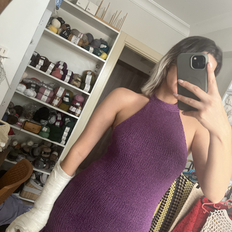 Pattern (fırfırlı halter yaka elbise) s ve m bedene uygun 