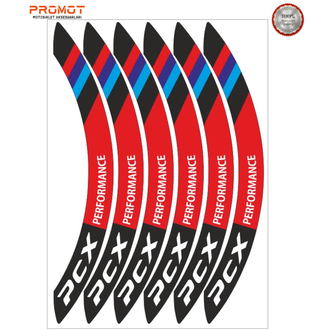 Pcx jant şeridi kırmızı