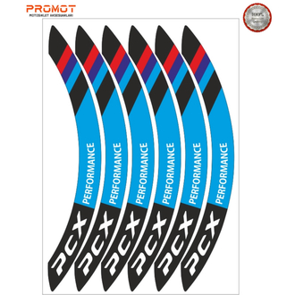 Pcx jant şeridi mavi