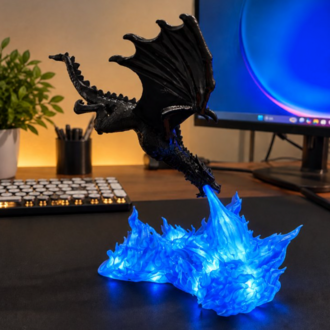 Ragnar 3D Ejder, Elektronik Aydınlatma ( XL Büyük Boy)
